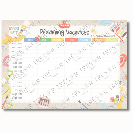 Planning Vacances Enfants